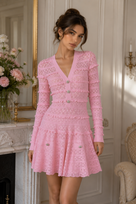 Jessica Bara Avirelle Long Sleeve Mini Dress