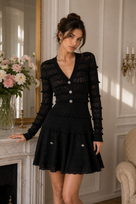 Jessica Bara Avirelle Long Sleeve Mini Dress