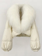 Jessica Bara Beria Fur Puffer Jacket