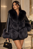 Jessica Bara Caronie Fur Coat