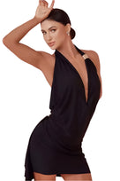 Jessica Bara Cece Halter Low-Back Mini Dress
