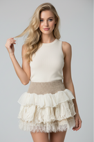 Jessica Bara Celestine Ruffle Mini Skirt