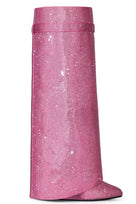 Jessica Bara Ciara Glitter Cuffed Knee High Boot