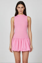 Jessica Bara Coraline Bubble Flare High Neck Mini Dress