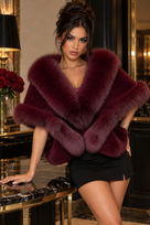Jessica Bara Delian Fur Collared Coat