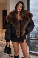 Jessica Bara Elva Fur Puffer Jacket