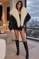 Jessica Bara Elva Fur Puffer Jacket
