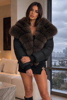 Jessica Bara Elva Fur Puffer Jacket