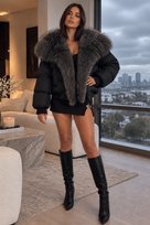 Jessica Bara Elva Fur Puffer Jacket