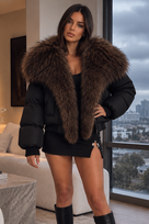 Jessica Bara Elva Fur Puffer Jacket
