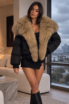 Jessica Bara Elva Fur Puffer Jacket
