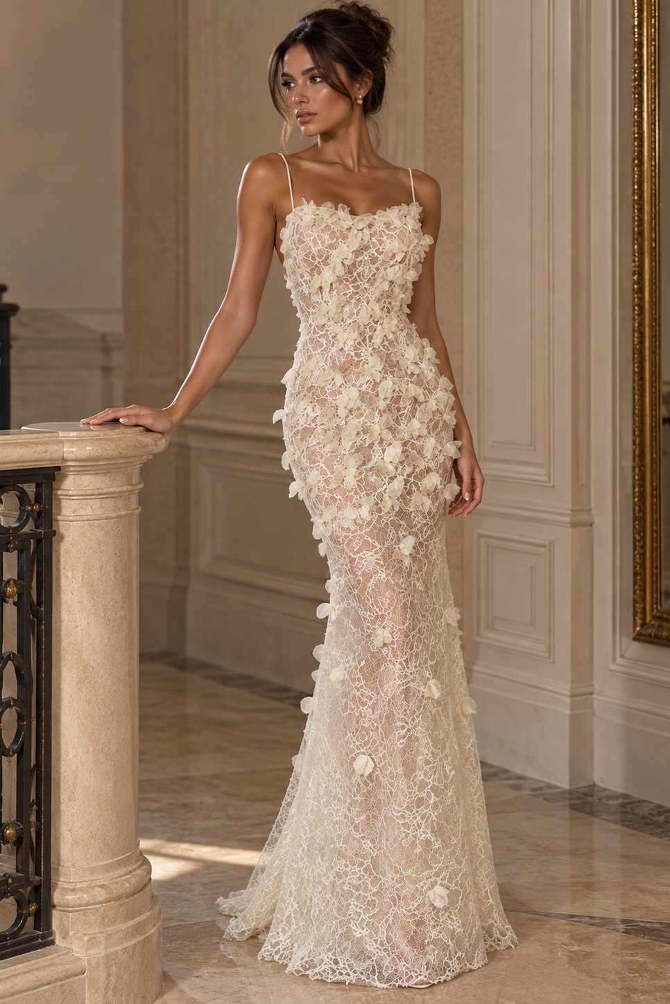 Jessica Bara Emaiah Butterfly Gown