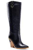 Jessica Bara Emmett Embossed Leather Boots