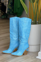 Jessica Bara Emmett Embossed Leather Boots