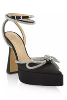 Jessica Bara Faith Pointed Toe Crystal Bow Knot Heel