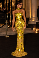 Jessica Bara Fecara Sequin Choker Gown