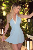 Jessica Bara Gazini Collared Mini Dress