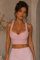Jessica Bara Girette Knit Twisted Top