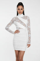 Jessica Bara Hasmel 2 Lace Long Sleeve Mini Dress