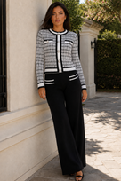 Jessica Bara Jerise Knit Long Sleeve Top and Pants Two Piece Set