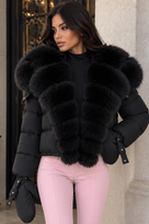 Jessica Bara Jovan Fur Puffer Coat with Gloves