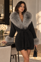 Jessica Bara Lumire Fur Belted Coat