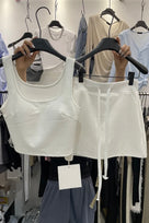 Jessica Bara Lyla Crop Top and Mini Skirt Two Piece Set