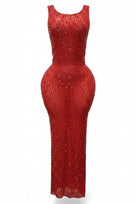 Jessica Bara Marilyn Crystal Maxi Dress