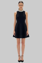 Jessica Bara Reza Crystal Collar Mini Dress