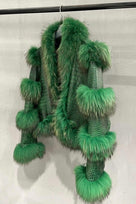 Jessica Bara Nancey Leather Fur Coat