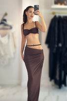 Jessica Bara Orion Bra Top and Maxi Skirt Two Piece Set