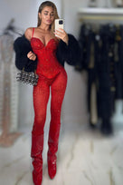 Jessica Bara Periah Crystal Jumpsuit