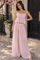 Jessica Bara Pinxy Lace Top and Ruffle Shorts Two Piece Set
