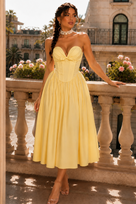 Jessica Bara Primrose Bow Corset Maxi Dress