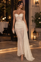 Jessica Bara Recalina Lace Corset Maxi Dress