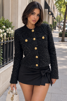 Jessica Bara Rellane Knit Gold Button Cardigan
