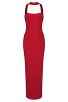 Jessica Bara Ressen Halter Maxi Dress