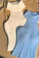 Jessica Bara Rona Fuzzy Knit Halter Top