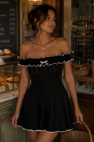 Jessica Bara Rookie Knit Ruffle Mini Dress