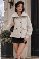 Jessica Bara Rosi Knit Collared Jacket