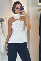 Jessica Bara Sahisha High Neck Halter Top