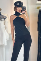Jessica Bara Sahisha High Neck Halter Top