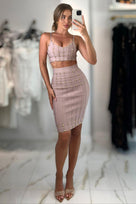 Jessica Bara Samsie Top and Midi Skirt Two Piece Set