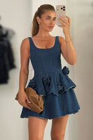 Jessica Bara Serine Denim Mini Dress