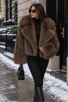 Jessica Bara Shahel Fur Coat