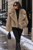 Jessica Bara Shahel Fur Coat