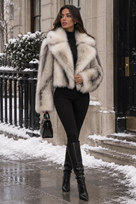 Jessica Bara Shahel Fur Coat