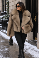 Jessica Bara Shahel Fur Coat