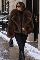 Jessica Bara Shahel Fur Coat