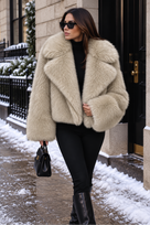 Jessica Bara Shahel Fur Coat